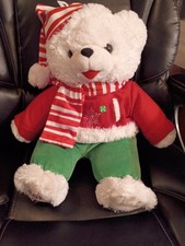 Snowflake Teddy Dan Dee 2019 Christmas Bear Hat  Sweater 21" New