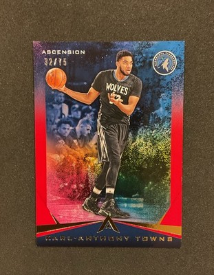 2017-18 Panini Ascension Karl-Anthony Towns Red /75 (#'d)