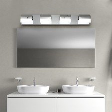 30" Vanity Light 4 Lights LED Sconce Bathroom Mirror Wall Lamp Fixture Silver