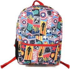 Marvel Avengers Allover Print 16" Backpack School/ Travel Bag, New