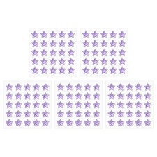5 Sheet Star Gem Stickers 10mm, Self Adhesive Jewel Sticker Light Purple