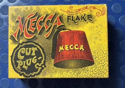 Mecca Flake Cut Plug Vintage Early Tobacco Tin Nice Condition