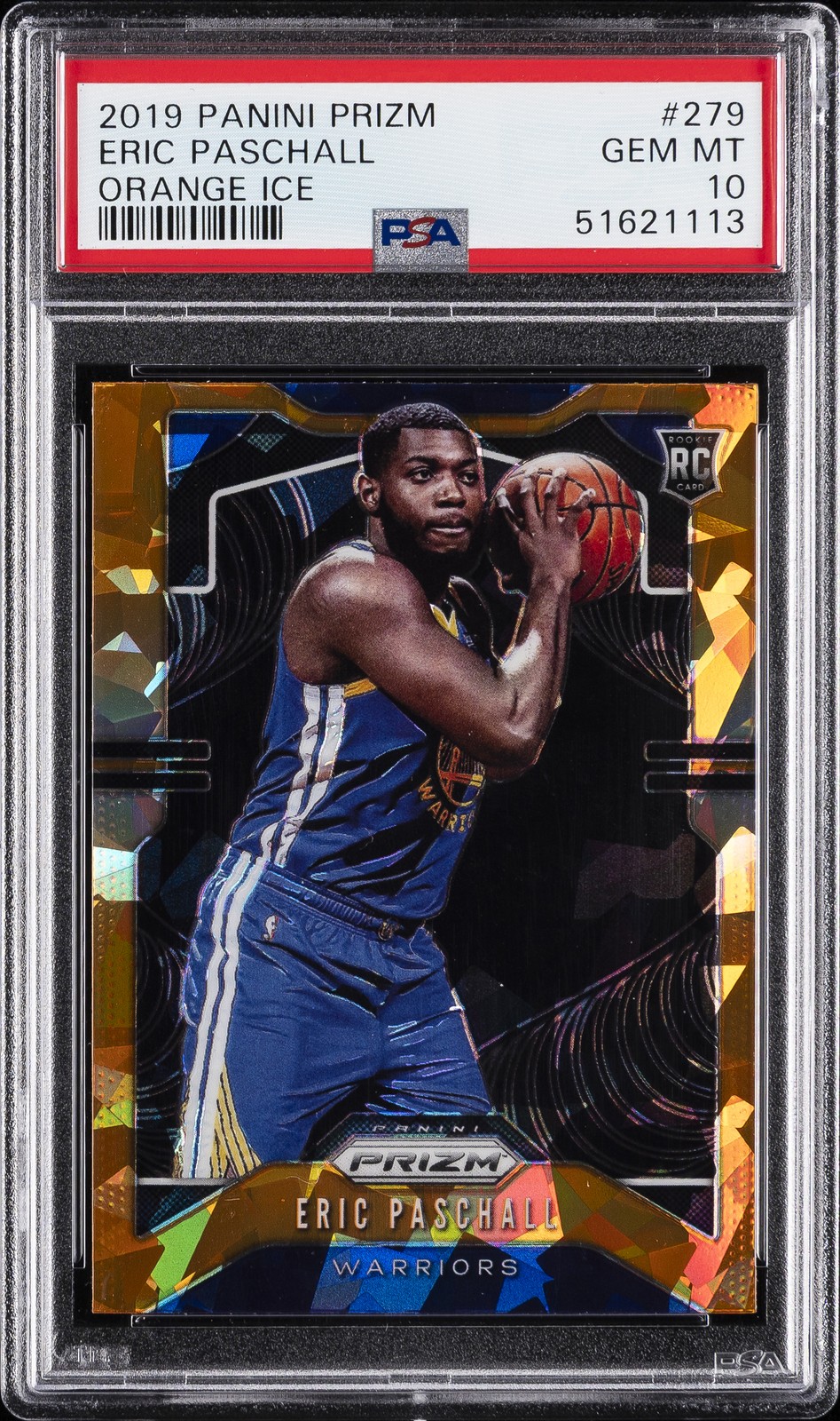 2019 PANINI PRIZM ORANGE ICE #279 ERIC PASCHALL PSA 10