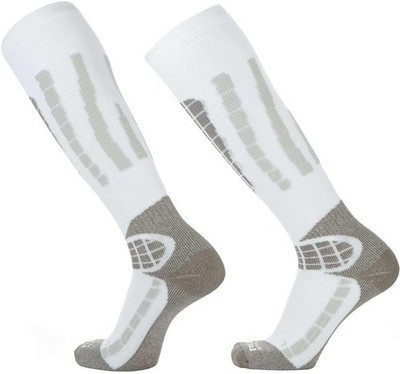 Pure Athlete Ski Socks Warm Merino Wool - Small-Medium, 1 Pair - Silver/Grey 