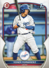 2023 Topps Bowman Yeiner Fernandez #BP-138 Los Angeles Dodgers 1st Prospects