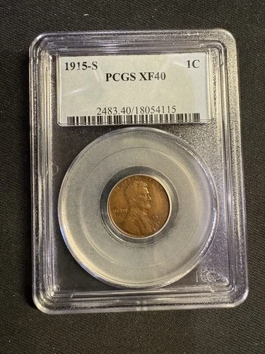 1915-S LINCOLN 1C AU58 BN