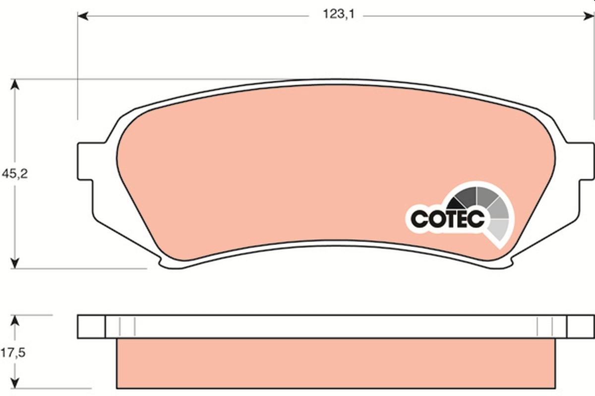 Rear TRW-OE GDB3198 Brake Pad Set, disc brake for LEXUS,TOYOTA,TOYOTA (FAW)