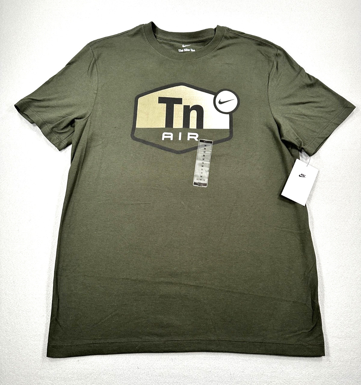 Nike TN Air Graphic T Shirt Mens Medium Olive Green Short Sleeve Tee NWT