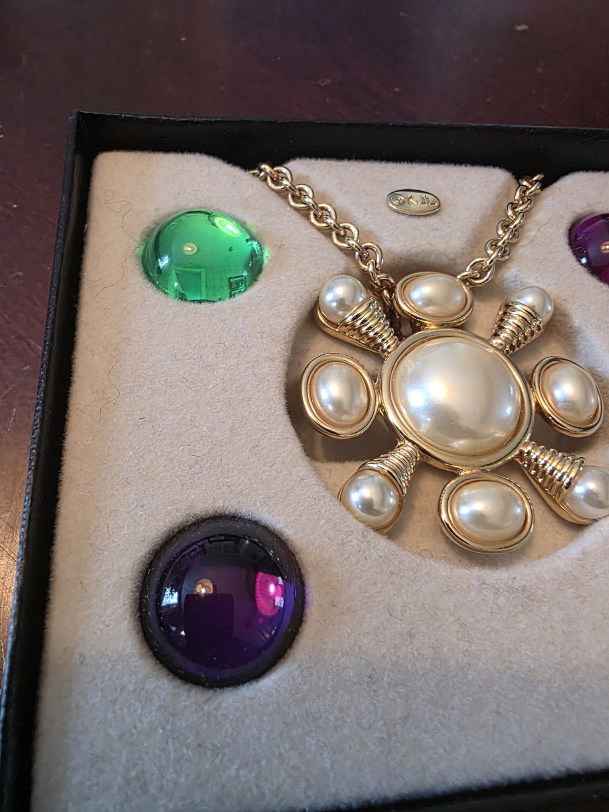 Vtg KJL Kenneth Jay Lane Interchangeable Cabochon… - image 5