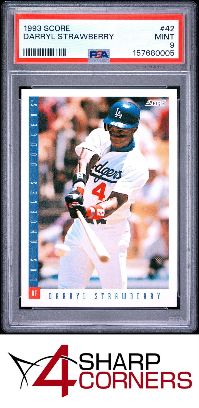 Darryl Strawberry #42 Baseball Cards 1993 Score trading card — raw and PSA graded price guide