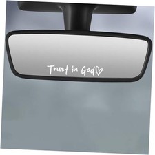 Trust in God Rearview Mirror Sticker 3 Pack - Religious Car trust in god white