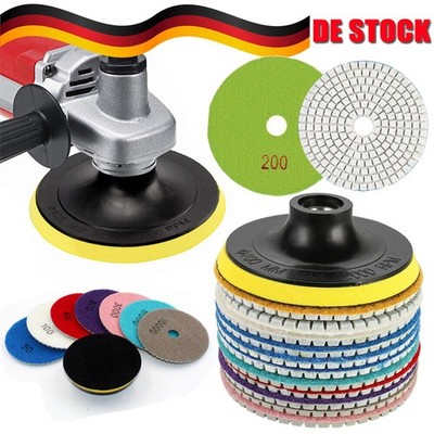 12x Diamant Polierscheiben Für Granit-Set Schleifpad Steinschleifer Polierpad