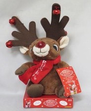 DANDEE RUDOLPH THE RED NOSED REINDEER PLUSH - Vibrates Sings Jingle Bells Lights