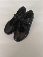 Bloch Black Patent Leather Children  s Tap Shoes, Size 7.5 N. No Box