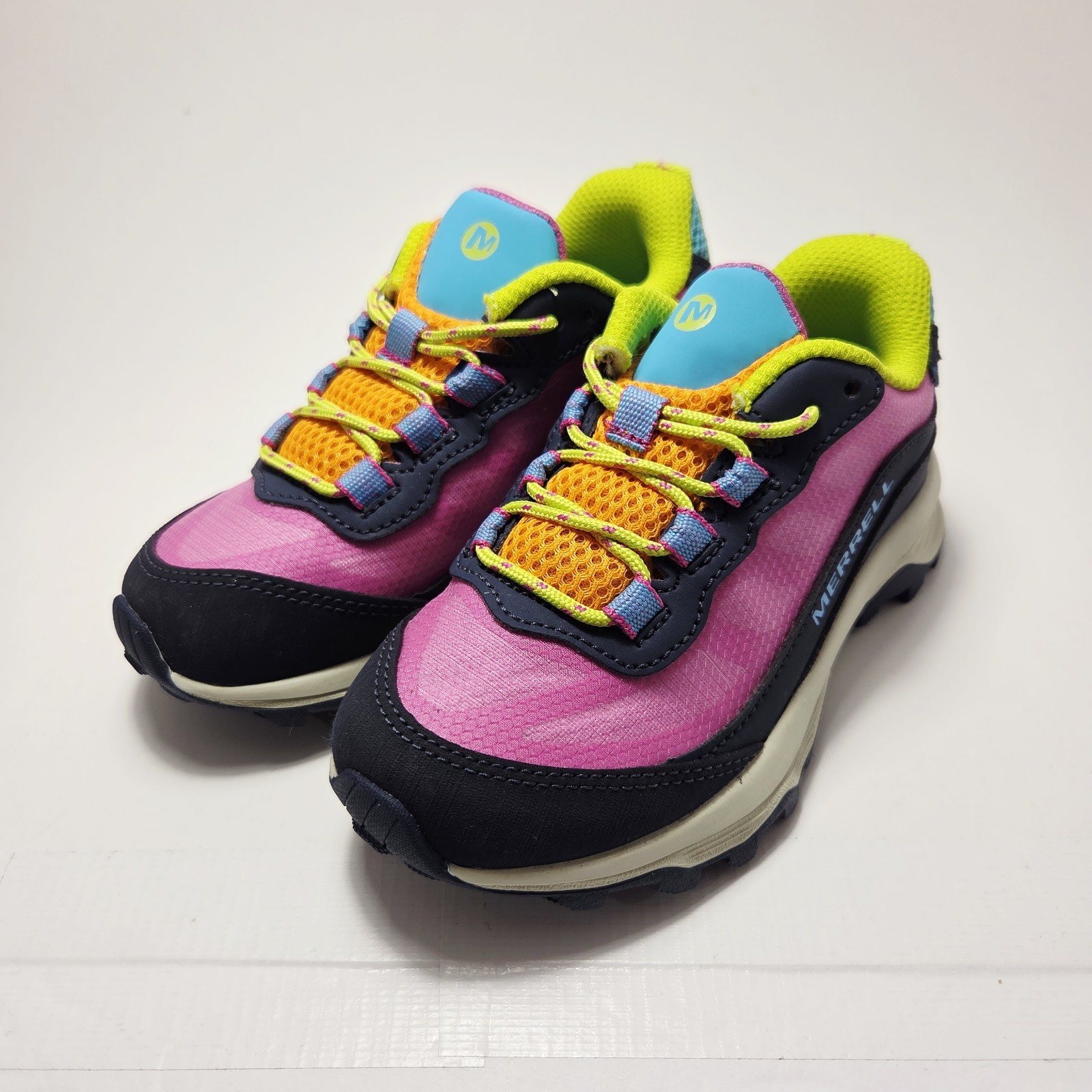 Merrell Scarpe Bambini 11 M Rosa Blu Verde Moab Velocità Basse Impermeabili Escursionismo Sneaker