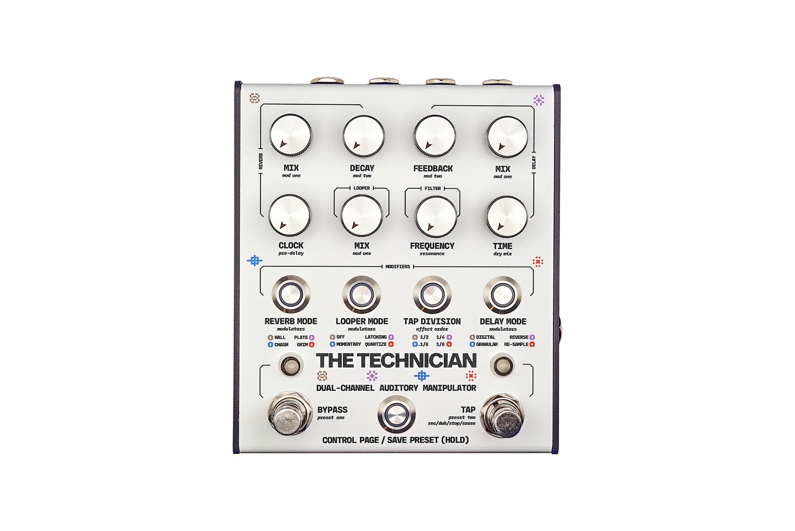 Мэтью Использует педаль технических эффектов Лупера/реверберации/задержки