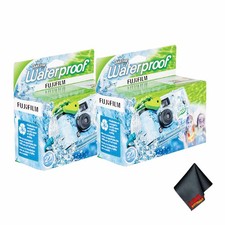 2xFUJIFILM QuickSnap 800 Waterproof 35mm Disposable Camera 27 Exposures ,Bundle