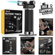 Compact Cooking Torch Gun with Adjustable Flame - Ideal for Creme Brulee & More