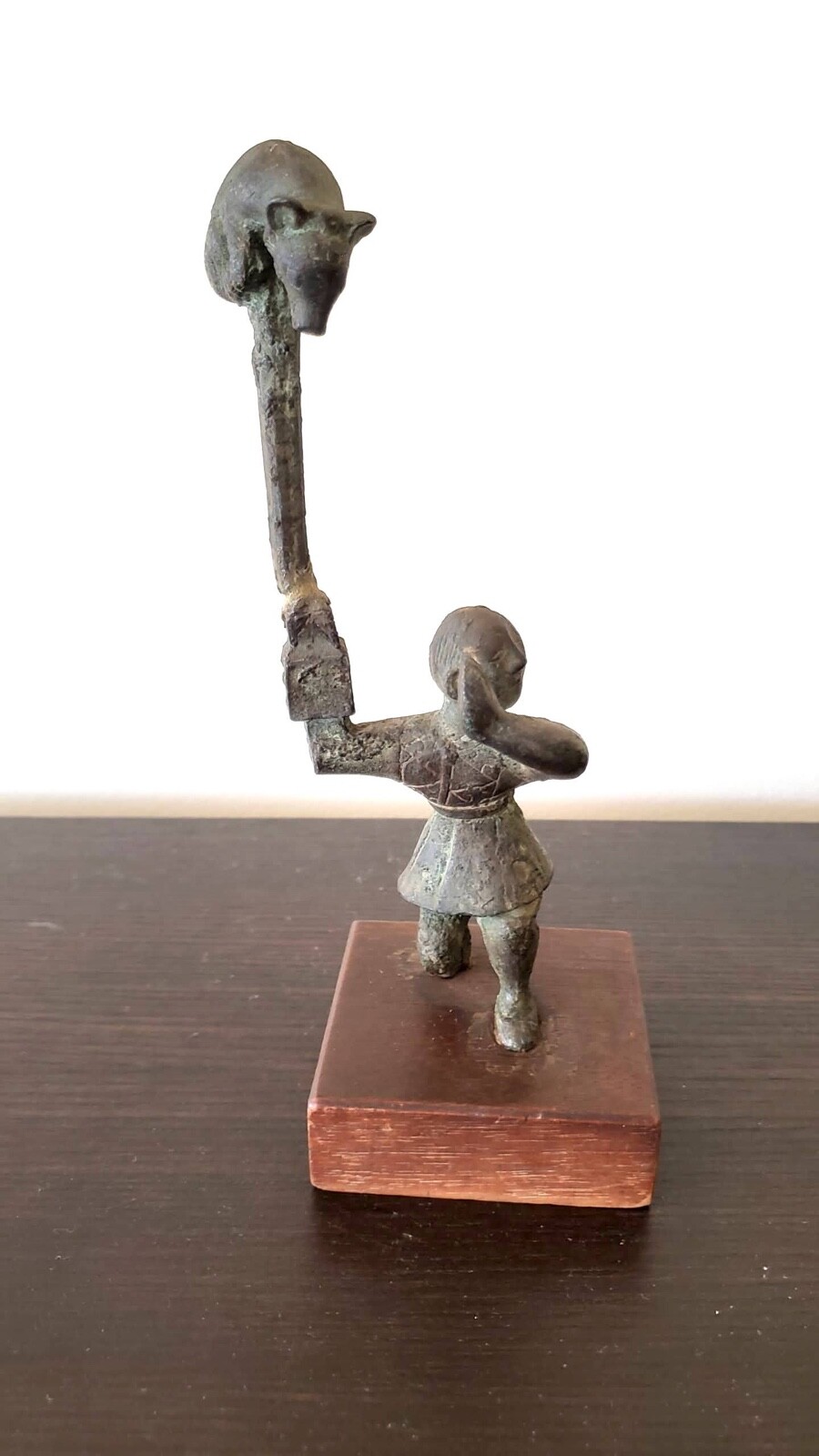 Vintage 1970s ~ Alva Museum Replica: Bear Tamer Statue from the Smithsonian