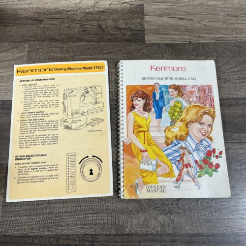Vtg Kenmore Sewing Machine Owners Manual Model 17841