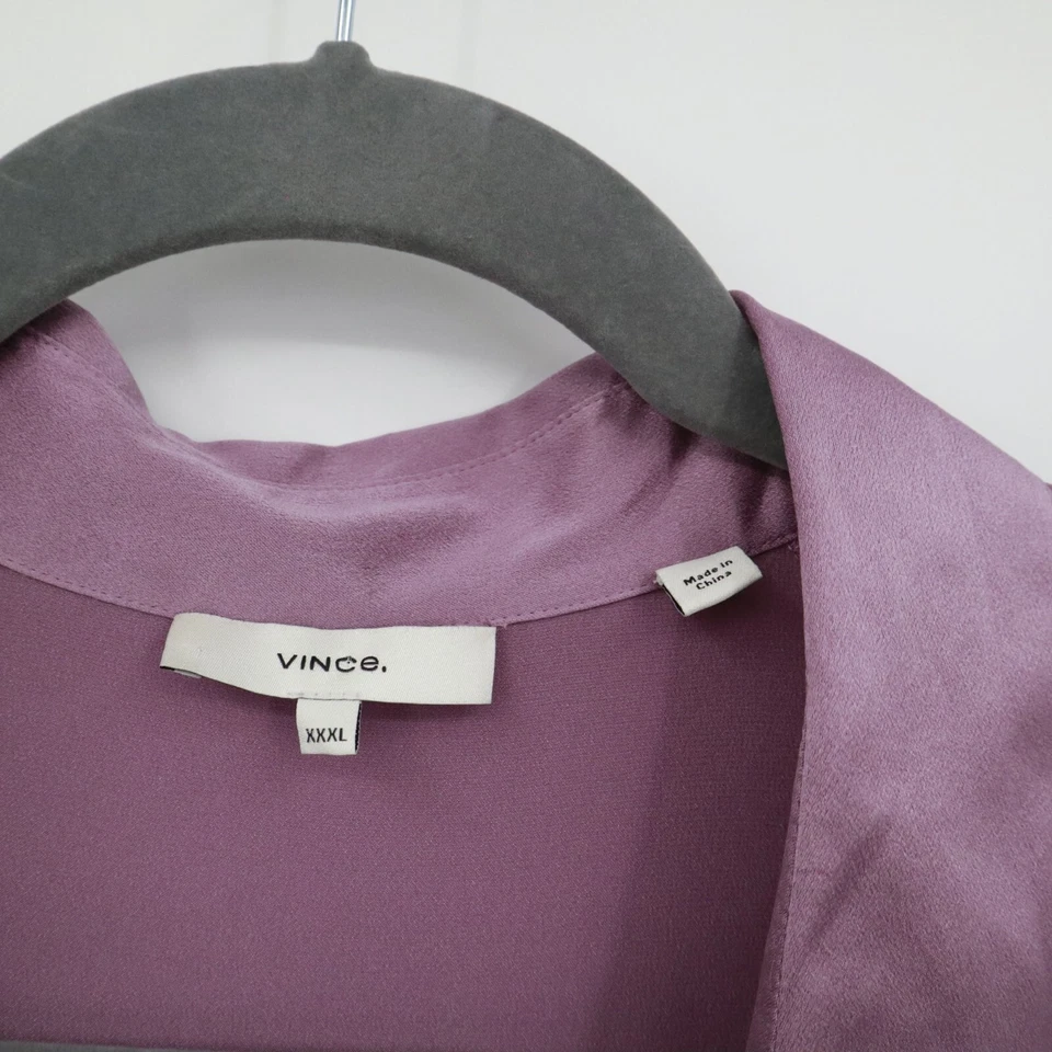 Top de seda Vince para mujer XXXL púrpura Lagenlook minimalista rica tía principal carrera Foto 2 de 4