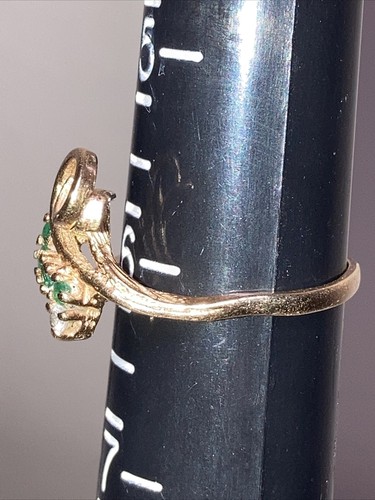Vintage Ring mit Smaragden und Diamant Vintage Ring 14 Karat Gold Größe 6 - Bild 6 von 12