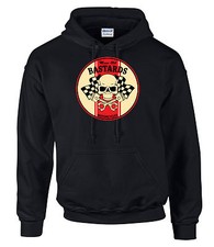 Felpa con cappuccio Biker Mean Old Bastards stile rotondo stampata per moto in 5 taglie