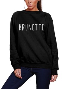 brunette sweatshirt