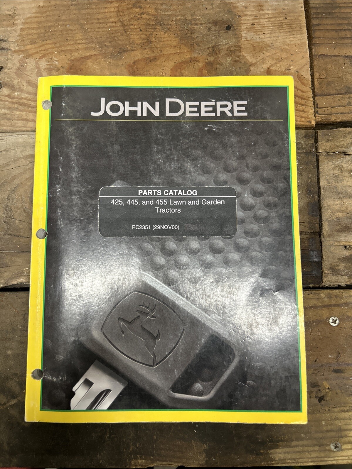 John Deere 425, 445, 455 Lawn & Garden Tractors Parts Catalog, PC2351