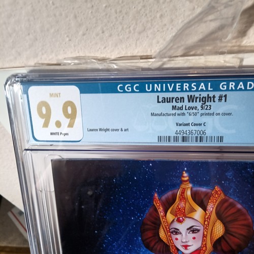 CGC 9.9 (not 9.8) Mad Love - topless Queen Amidala - Star Wars - limited /50 - Picture 3 of 6