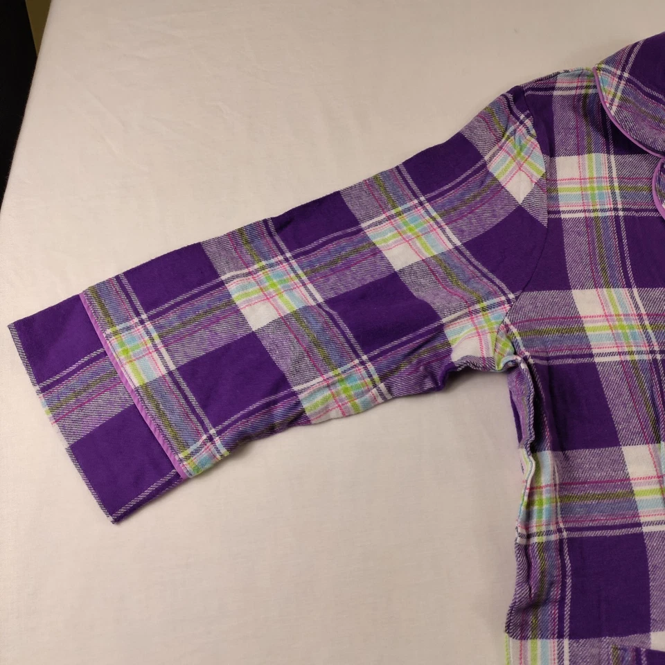 jenni by jennifer moore Pajama Top Grape Plaid 100% Cotton Sz M NWT - Image 4 of 4