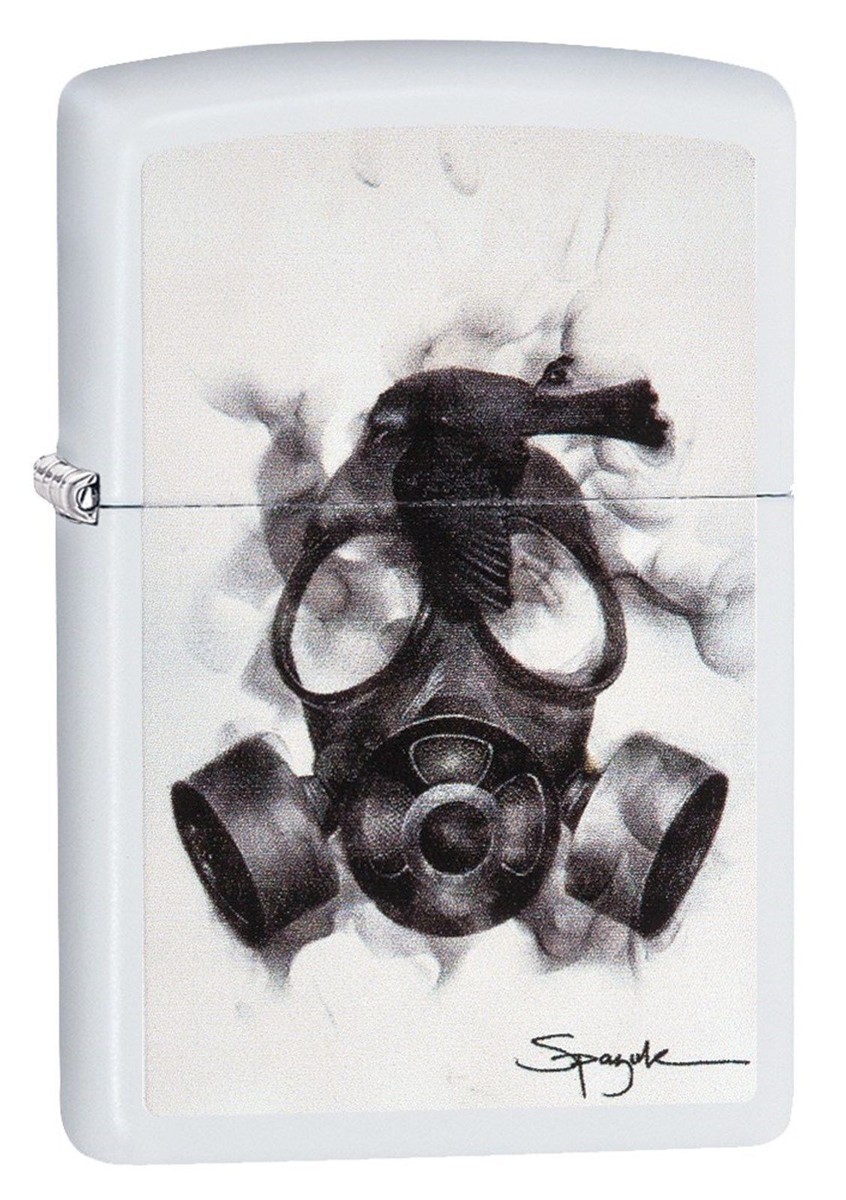 Zippo 29646 Windproof Flame Art Lighter by Spazuk With Gas Mask