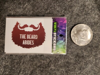 The Beard Abides 2 1/2'' Off the Hook Vinyl Sticker