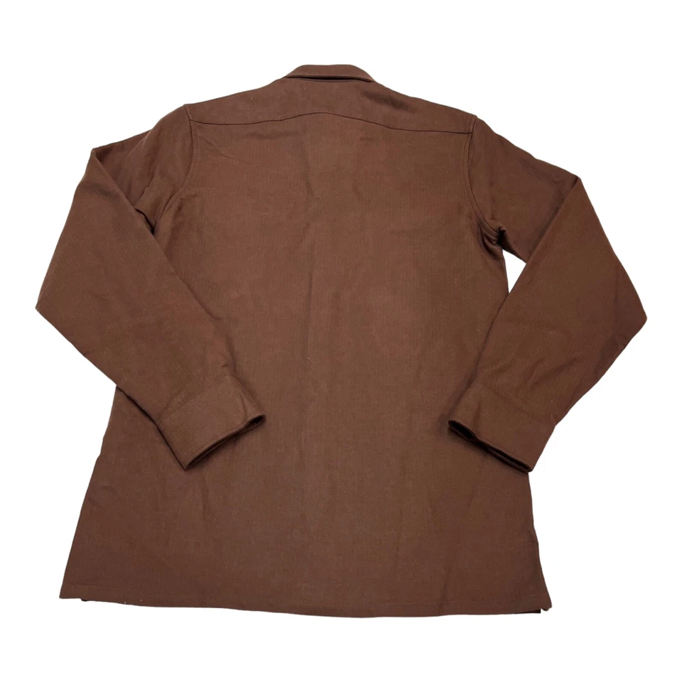 Camisa Stafford Para Hombres S Marrón Con Botones Forrada con Vellón Negocios Informal Cómoda Foto 2 de 4