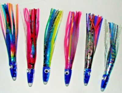 3 PACK Resin Head SALTWATER FISHING LURE TUNA,MARLIN,DORADO,MAHI LURES LOT 3 pc