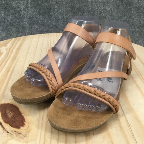 Blowfish Malibu Sandals Womens 7.5 Casual ZStrap Slingback Brown Faux Leather - Picture 6 of 15