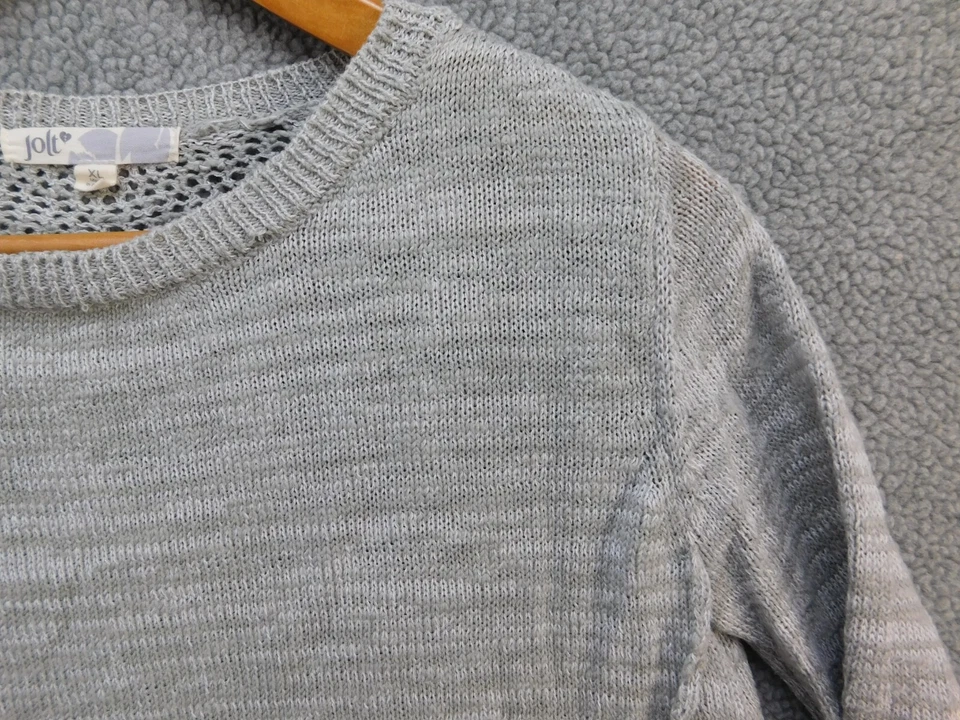 Jolt 毛衣女式 XL 灰色 Heather 长袖透明背面 — 第 4/4 张图片