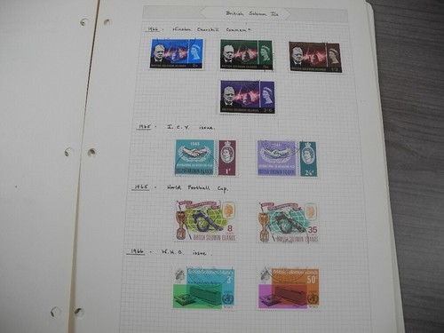BRITISH SOLOMON ISLANDS, Excellent Stamp Collection hinged on quadrille pages - Picture 20 of 23