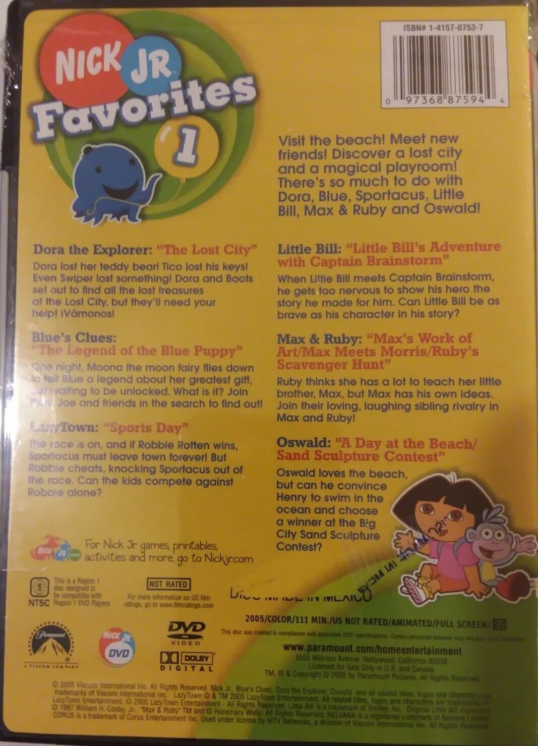 Nick Jr. Favorites - Vol. 1 (DVD, 2005) Dora | Grelly USA