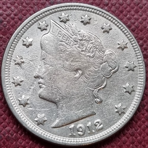 1912 Liberty Head Nickel 5c Better Grade VF #83937