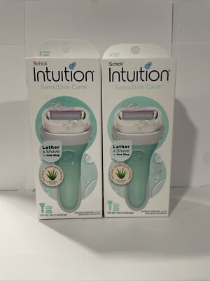 (2) Schick Razors for Women 1 Razor & 2 Intuition Razor Refill Ea Box