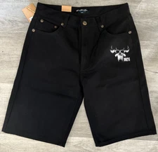 DANZIG punk rock band men's regular fit denim Shorts (30 to 50)