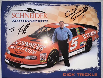 Dick Trickle 1999 #5 Schneider Racing Signed Postcard 7”X9” | eBay
