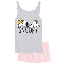 Peanuts Schlafanzug 2 tlg. Pyjama Shorty Snoopy Größen: 36/38 40/42 44/46 48/50