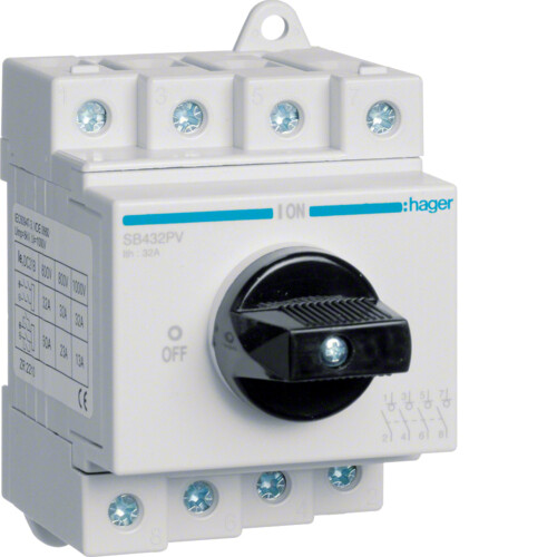 3161807 Hager Hager DC-Lasttrennschalter SB432PV (SB432PV)