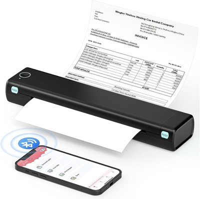 Phomemo M08F Bluetooth A4 Thermodrucker Kabelloser Kompatibel mit Android & iOS