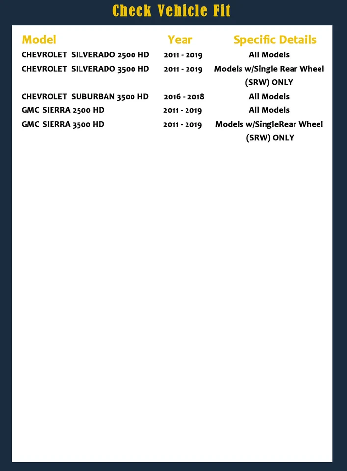 Pastillas de rotores de freno delanteros traseros aptas para frenos Chevrolet Silverado 2500HD 3500HD Foto 2 de 4