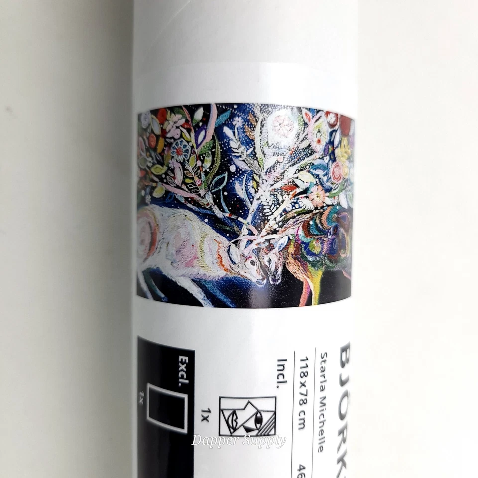 IKEA BJORKSTA Picture Deer Head to Head 46 ½" x 30 ¾"  Canvas Only New - Image 3 of 3