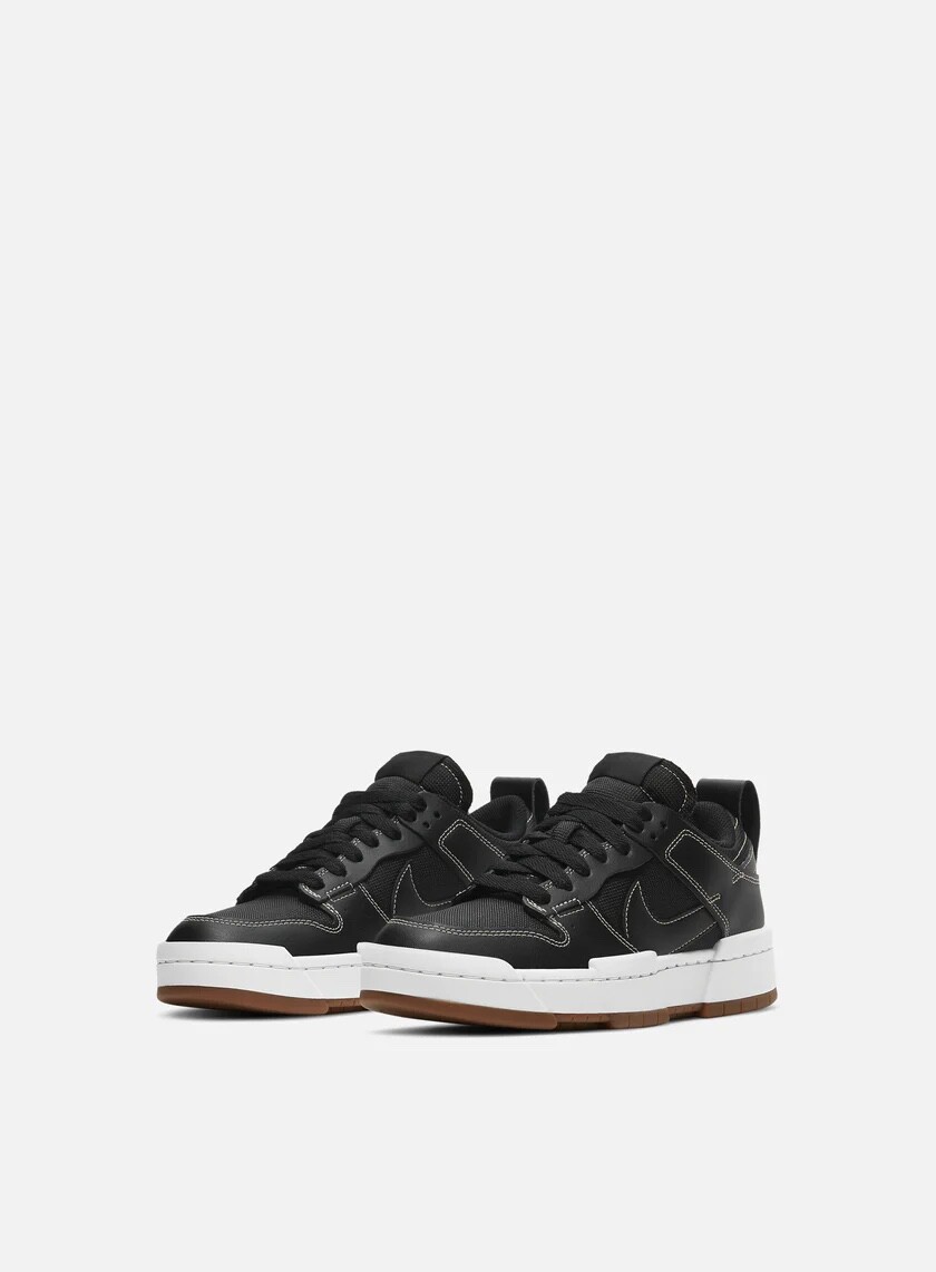 nike dunk low disrupt black white gum