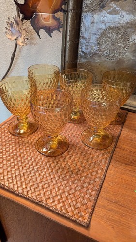 Set 6 calici acqua Boston Amber by VILLEROY & BOCH 5 5/8" alti 3 3/4' - Foto 1 di 4